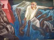 Jose Clemente Orozco Departure of Quetzalcoatl, Dartmouth mural oil painting on canvas